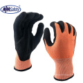 NMsafety ANSI A5  13 gauge Nylon+UHMWPE+Glassfibre liner double coated sandy nitrile gloves